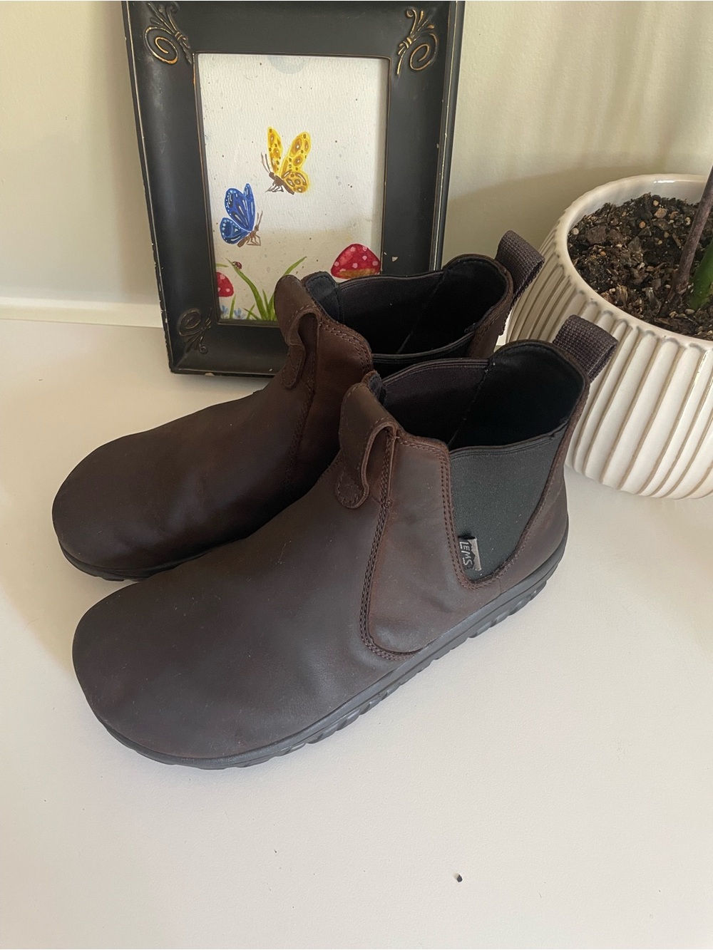 Lems Brown Chelsea Ankle Booties